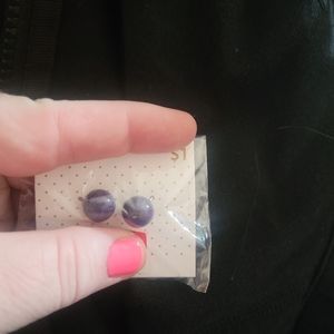 Purple earrings